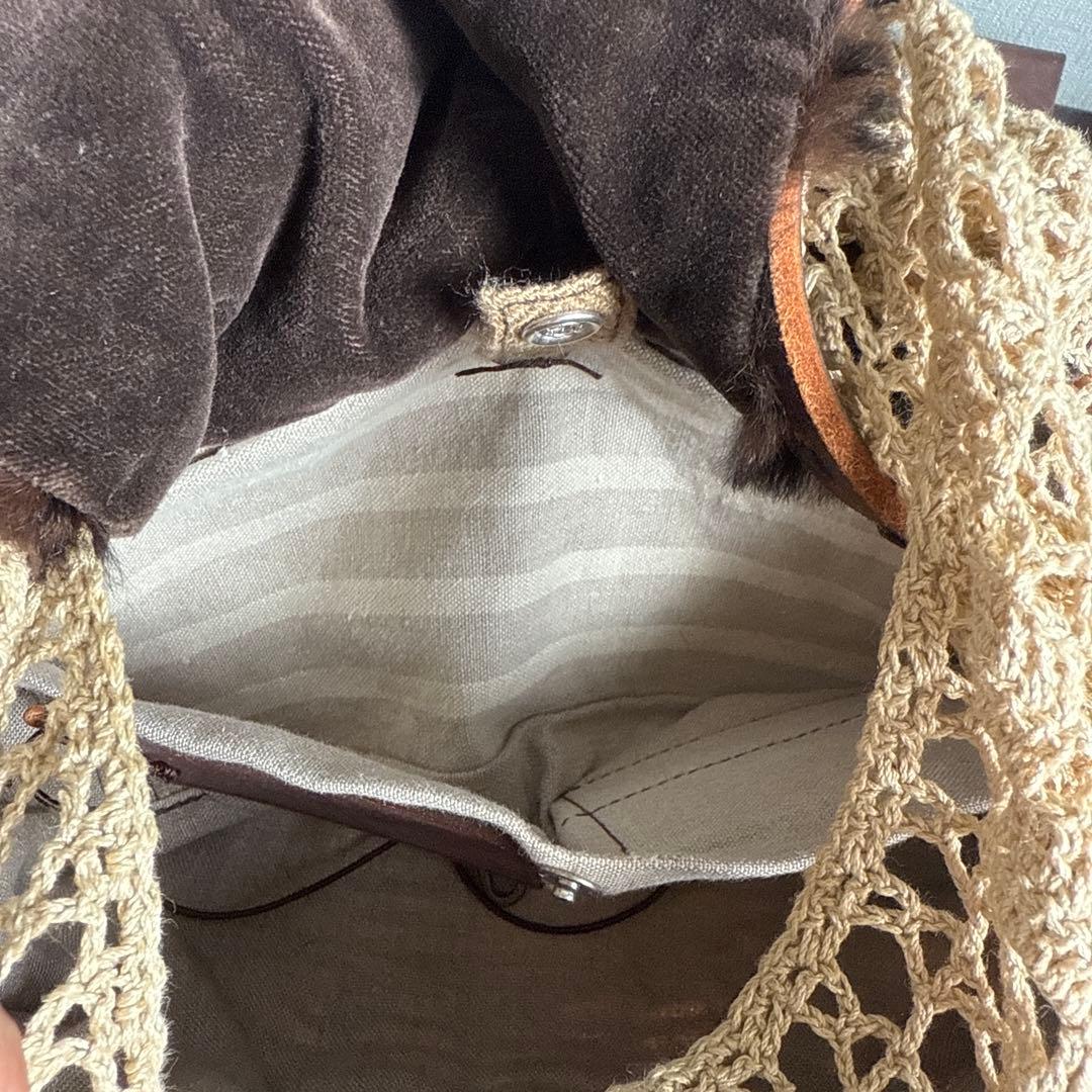 エバゴス ebagos レース　カゴバッグ