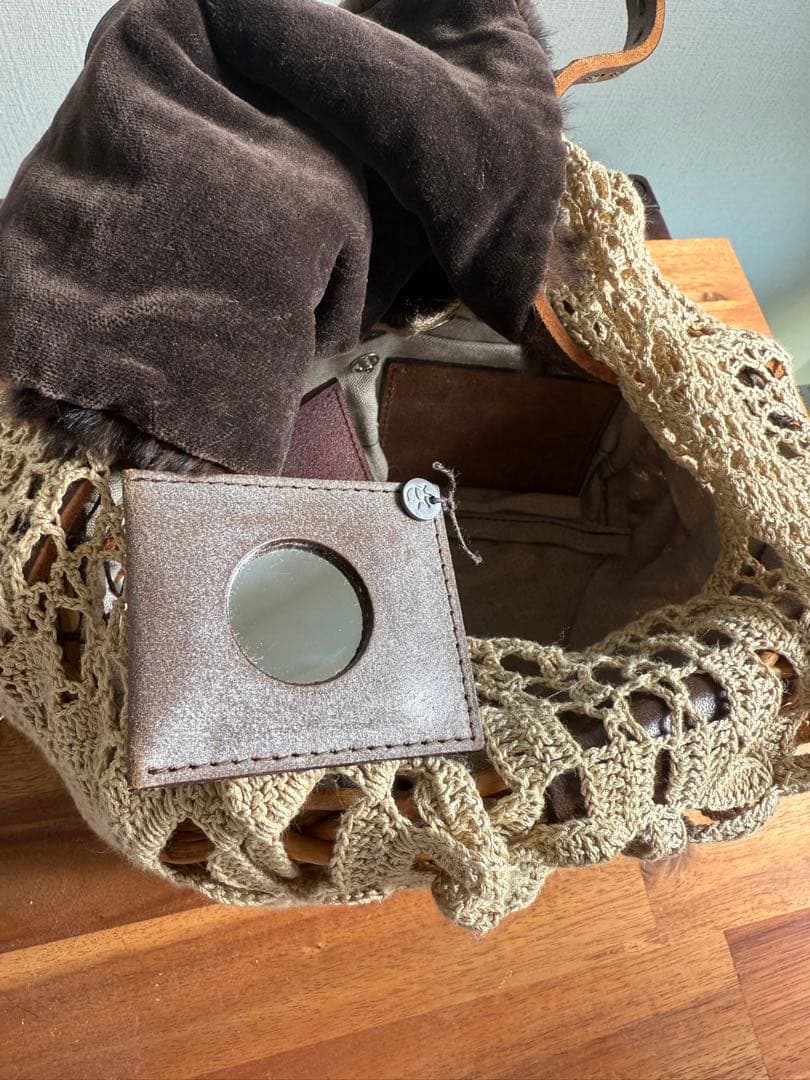 エバゴス ebagos レース　カゴバッグ