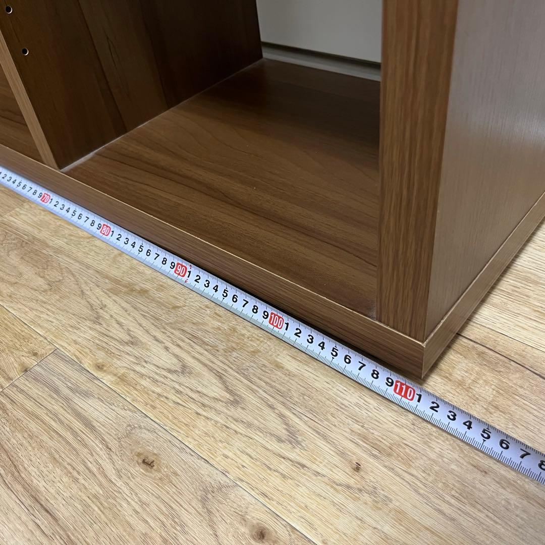 ニトリ　カラーボックス3段　ミドルブラウン　引き出し付き