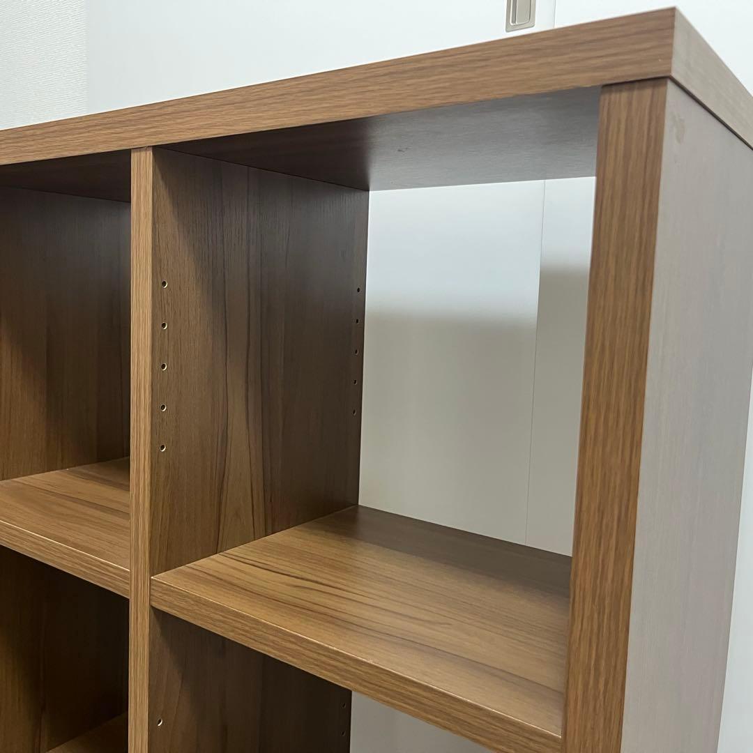 ニトリ　カラーボックス3段　ミドルブラウン　引き出し付き