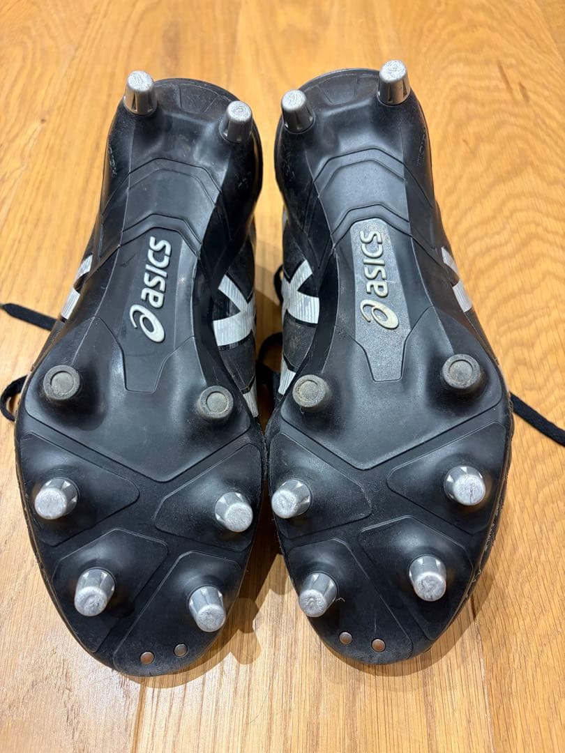 Asics ラグビースパイク　ブラック　26cm