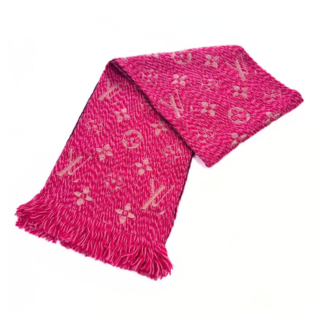 専用 ルイヴィトン エシャルプ・ロゴマニア マフラー ローズピンク M78706