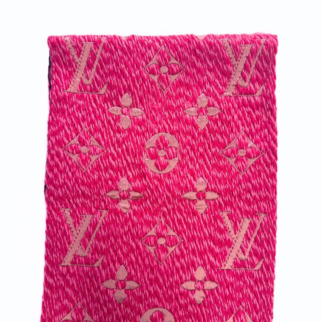 専用 ルイヴィトン エシャルプ・ロゴマニア マフラー ローズピンク M78706