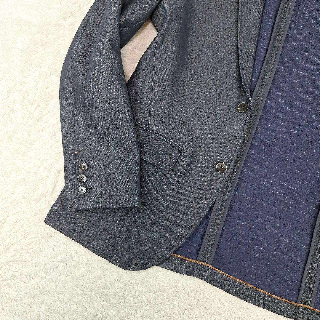 美品✨コムサイズム　トラベルスーツ　デニムライク　ストレッチ　L