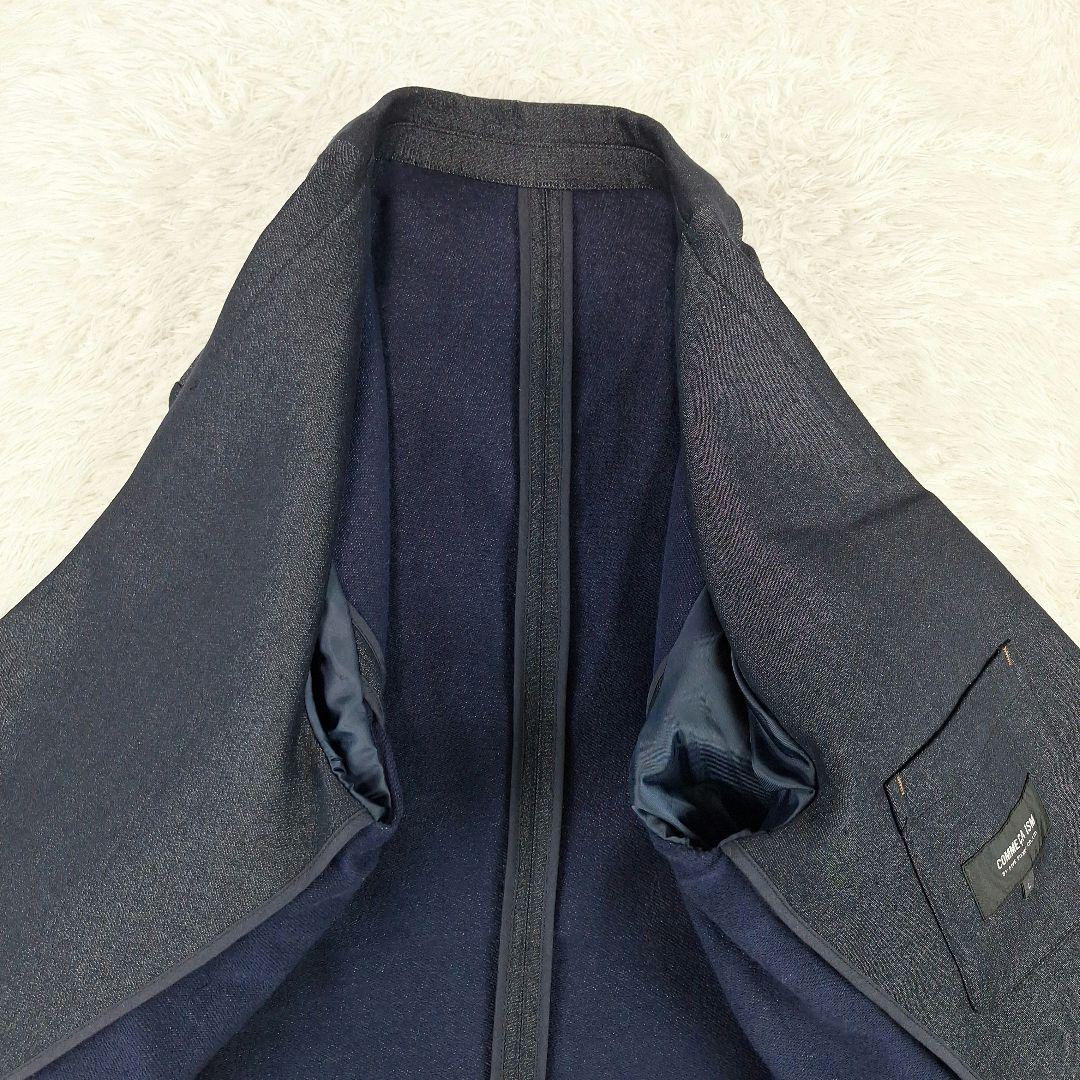 美品✨コムサイズム　トラベルスーツ　デニムライク　ストレッチ　L