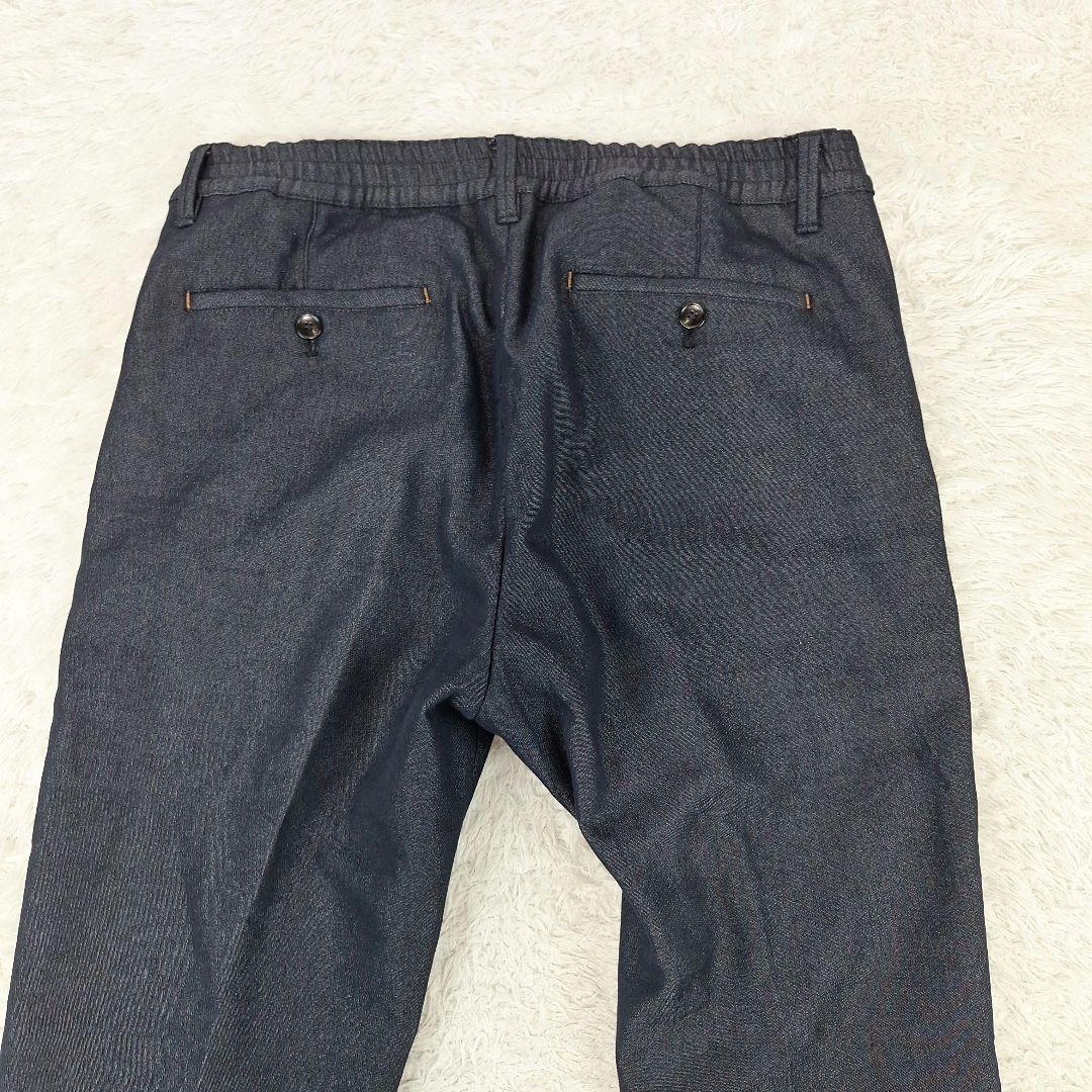 美品✨コムサイズム　トラベルスーツ　デニムライク　ストレッチ　L