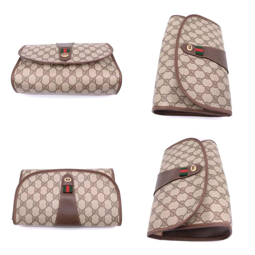 GUCCI クラッチバッグ GGスプリーム×シェリーライン 156・01・030