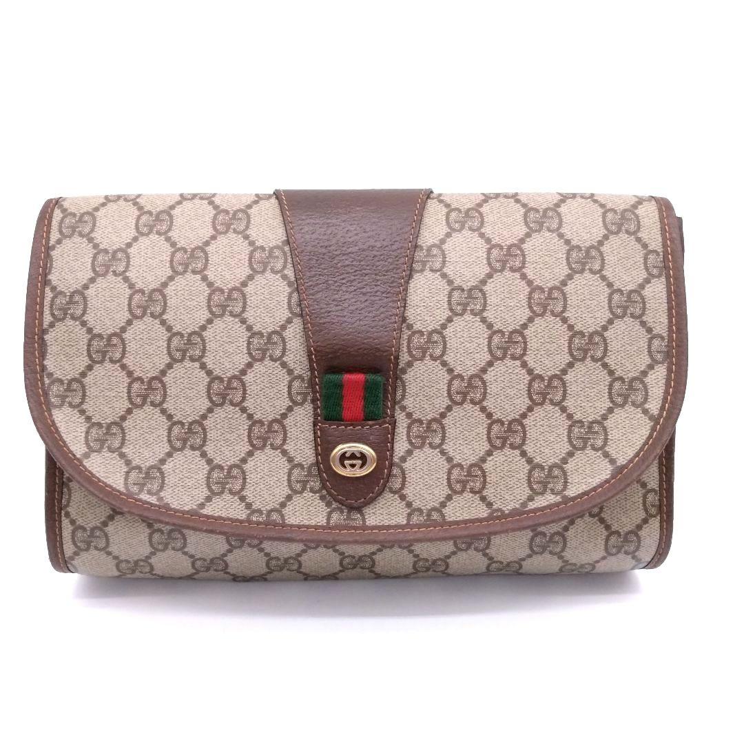 GUCCI クラッチバッグ GGスプリーム×シェリーライン 156・01・030