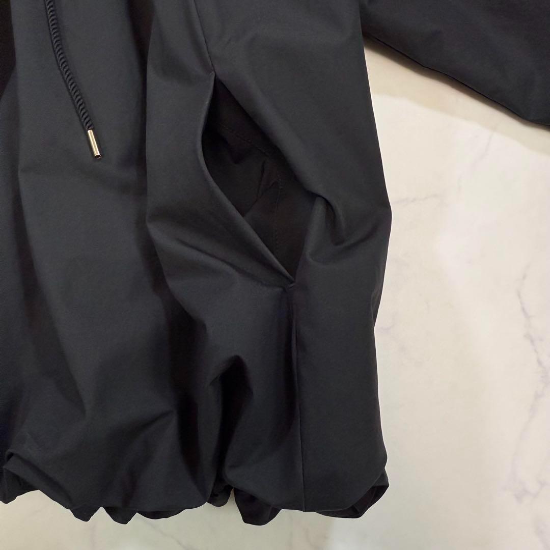 ソブ sov. 24年 タイプライター ギャザーバルーンブルゾン 羽織 黒