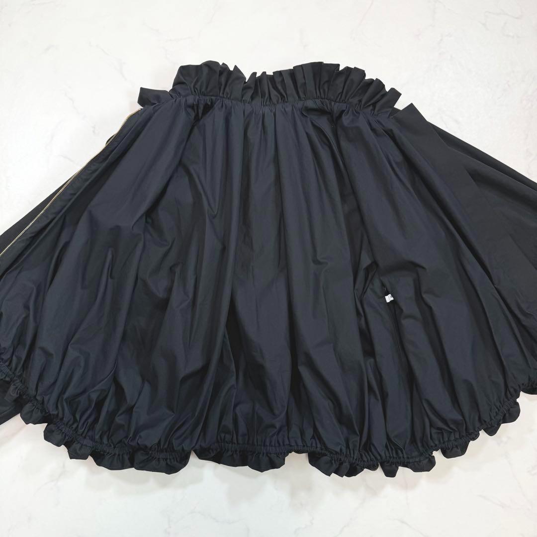 ソブ sov. 24年 タイプライター ギャザーバルーンブルゾン 羽織 黒