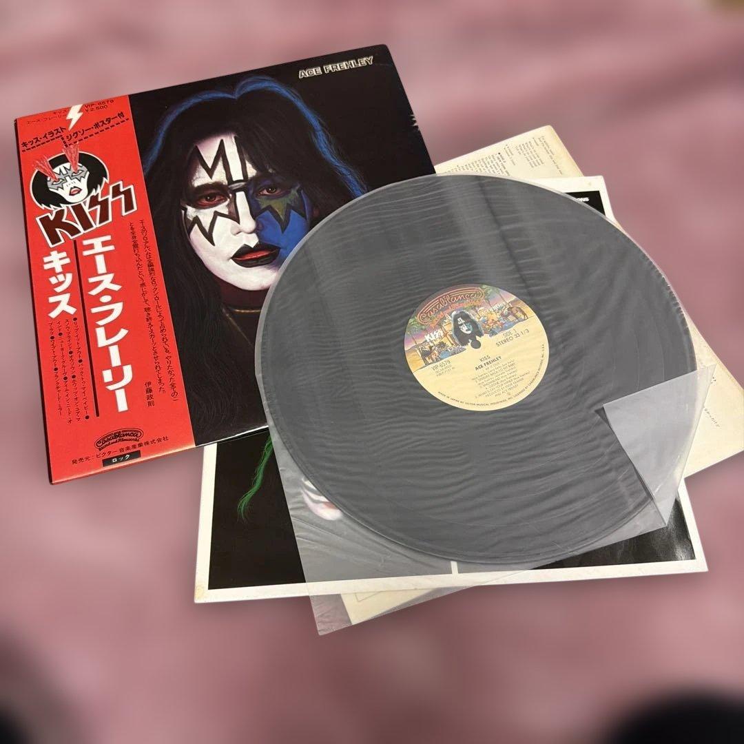 キッス　エース・フレーリー　カバー付き　ポスターなし LPレコード
