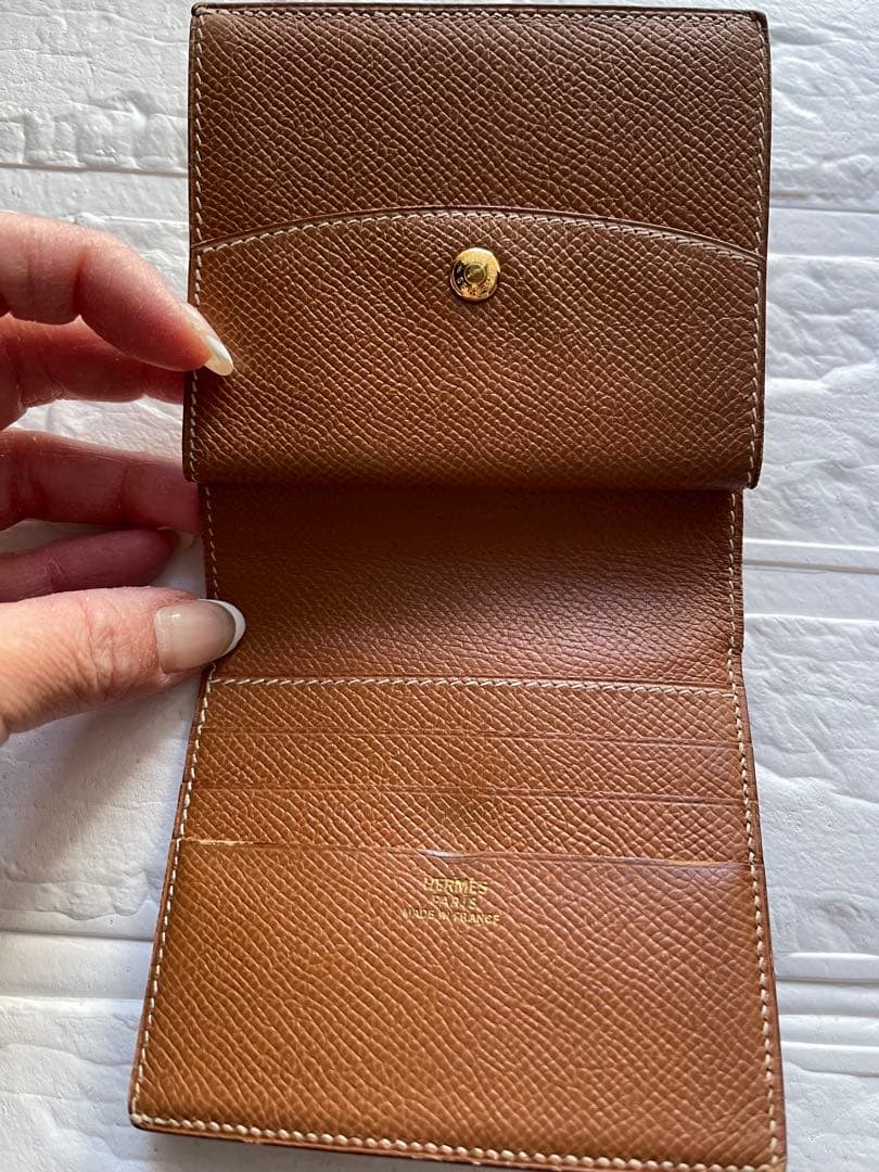HERMES ❤️ゴールド❤️二つ折り財布