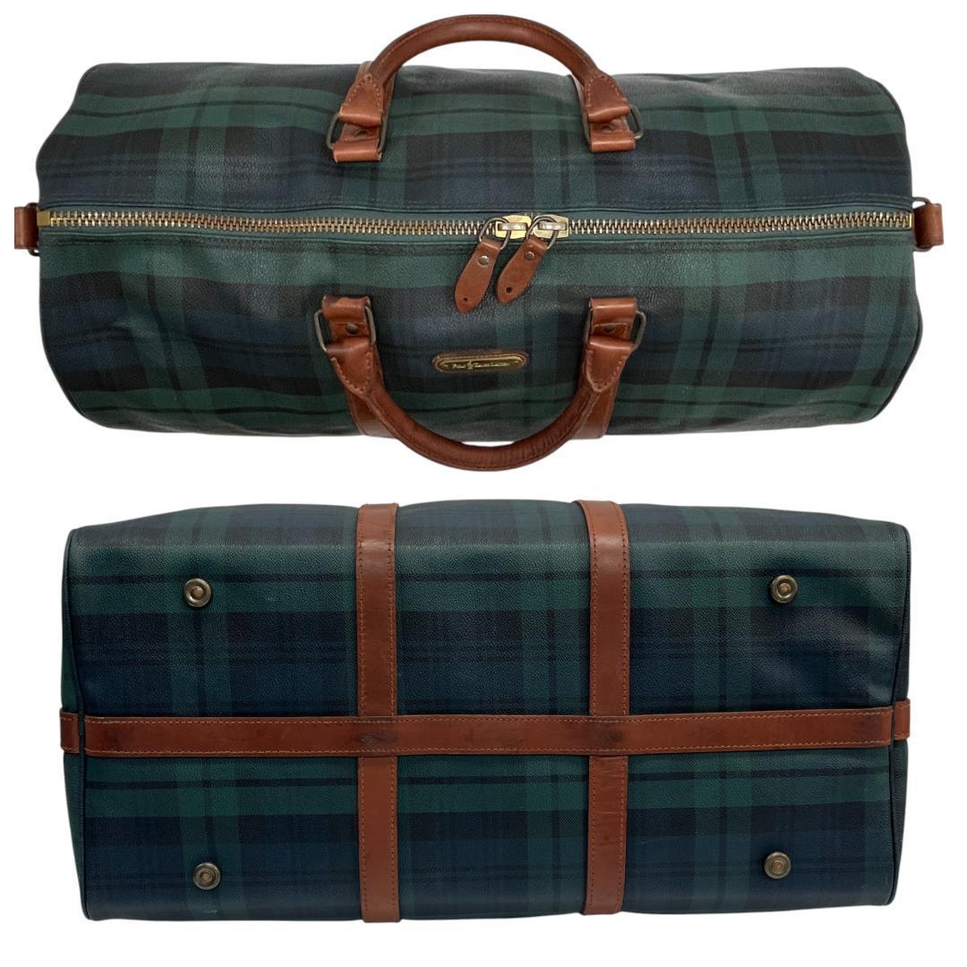 ポロ ラルフローレン 2way ボストンバッグ グリーン チェック 大容量