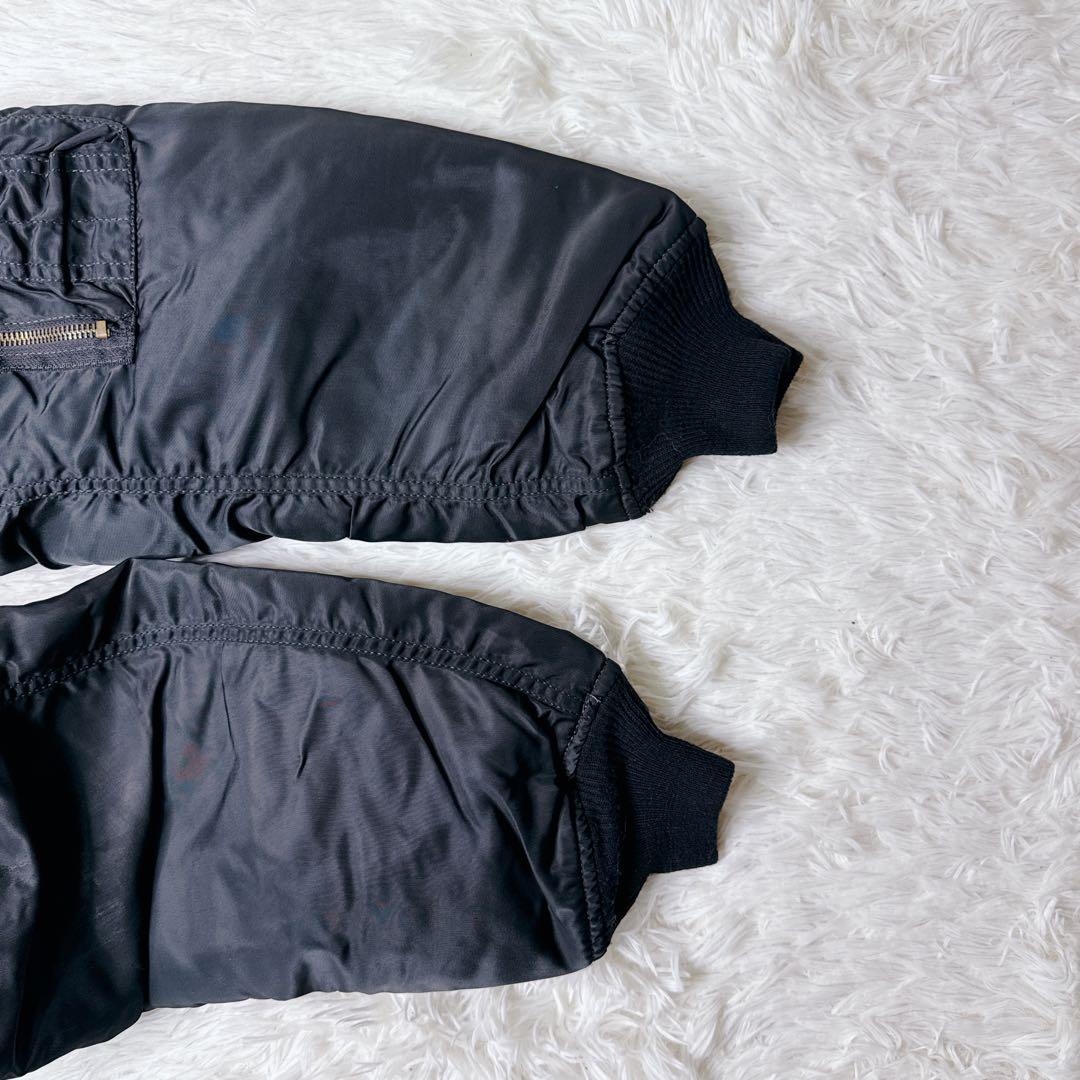 アルファ MA-1 フライトジャケット 黒 Mサイズ　USA製 IDEAL