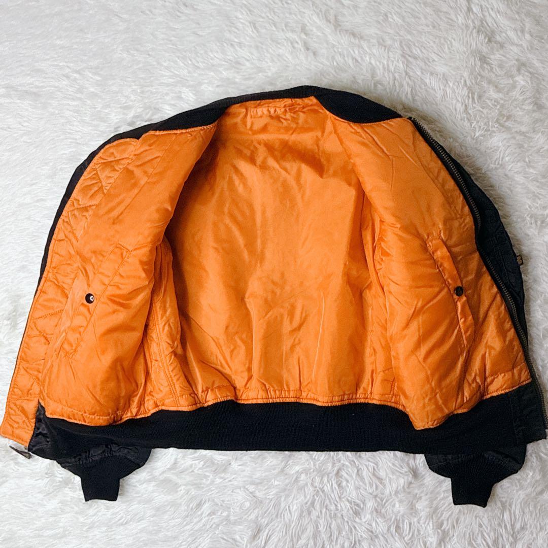 アルファ MA-1 フライトジャケット 黒 Mサイズ　USA製 IDEAL