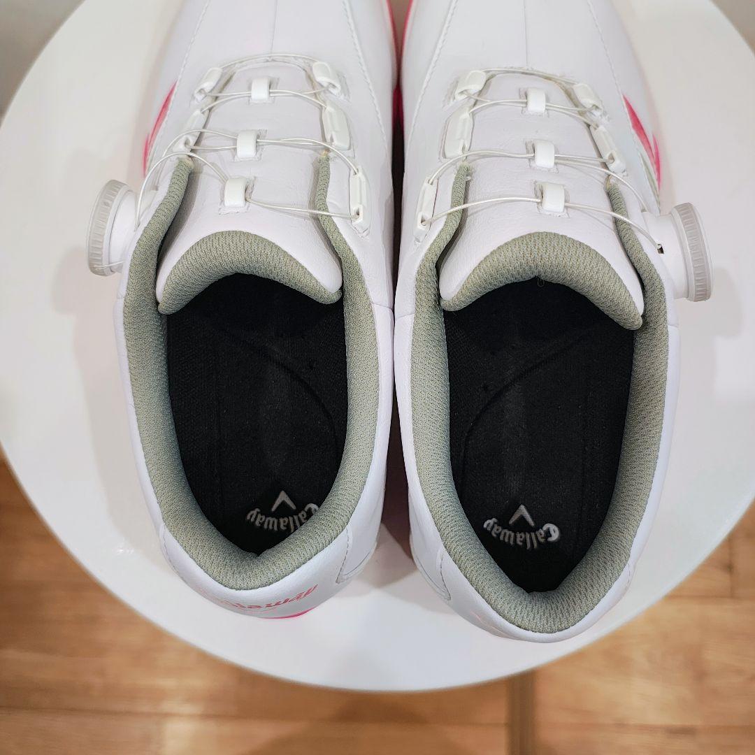 Callaway キャロウェイ ゴルフシューズ 女性用 ホワイト/ピンク 未使用