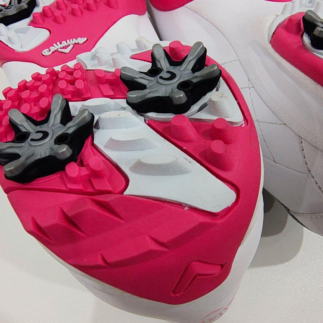 Callaway キャロウェイ ゴルフシューズ 女性用 ホワイト/ピンク 未使用