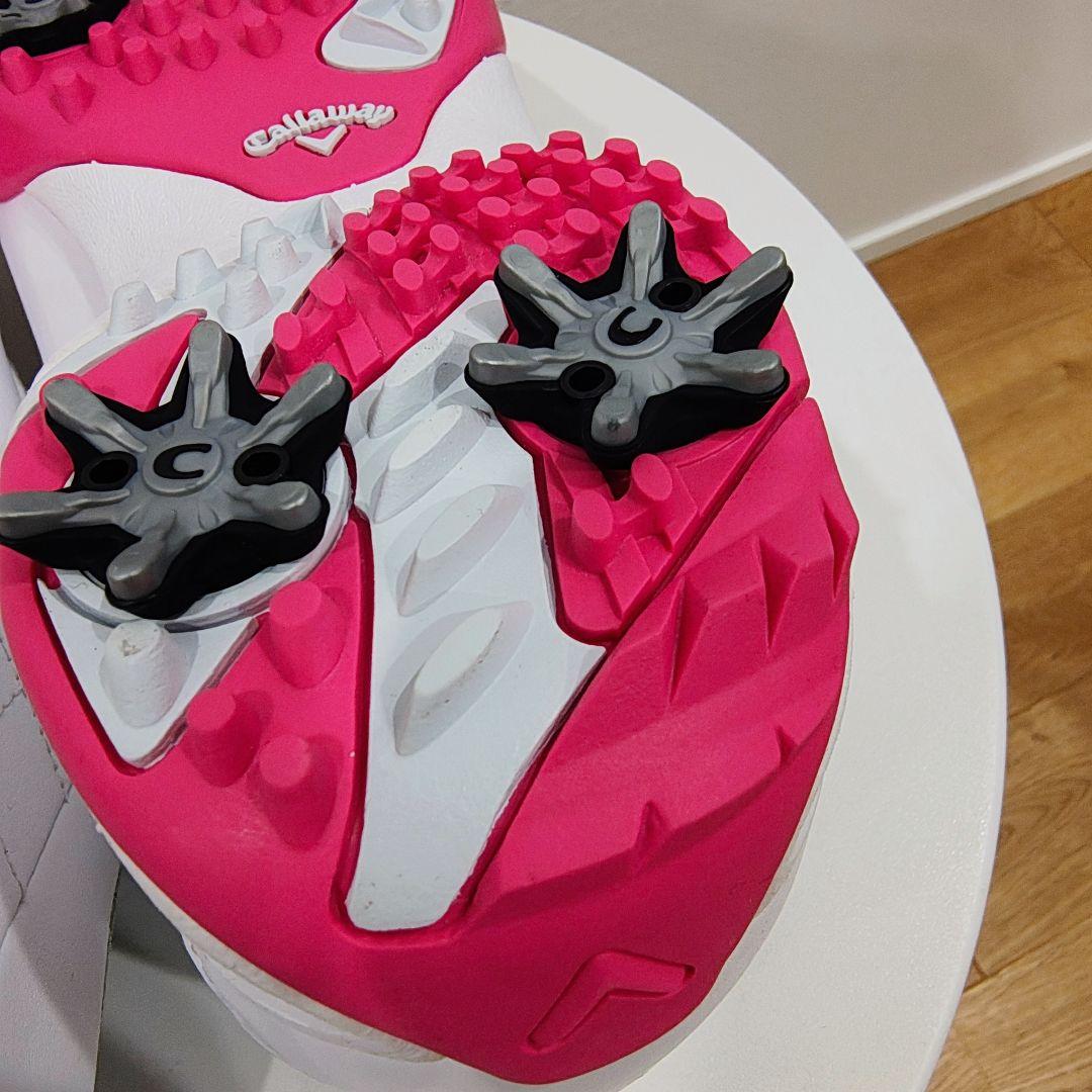 Callaway キャロウェイ ゴルフシューズ 女性用 ホワイト/ピンク 未使用