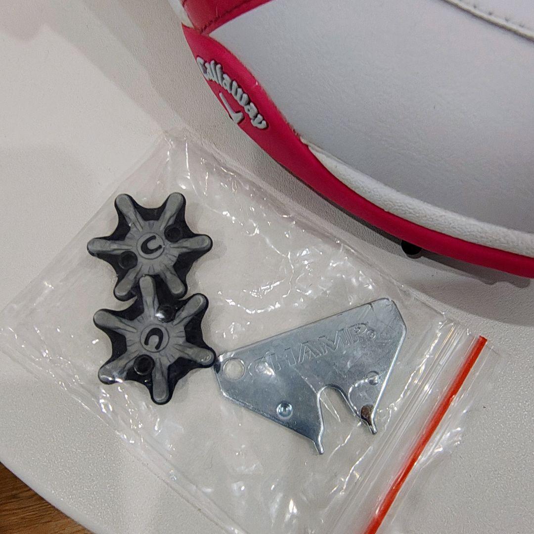 Callaway キャロウェイ ゴルフシューズ 女性用 ホワイト/ピンク 未使用