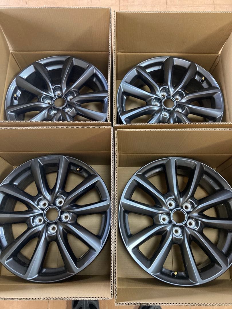 straus④ MAZDA3純正ホイール１本18インチ グレー 新車外し