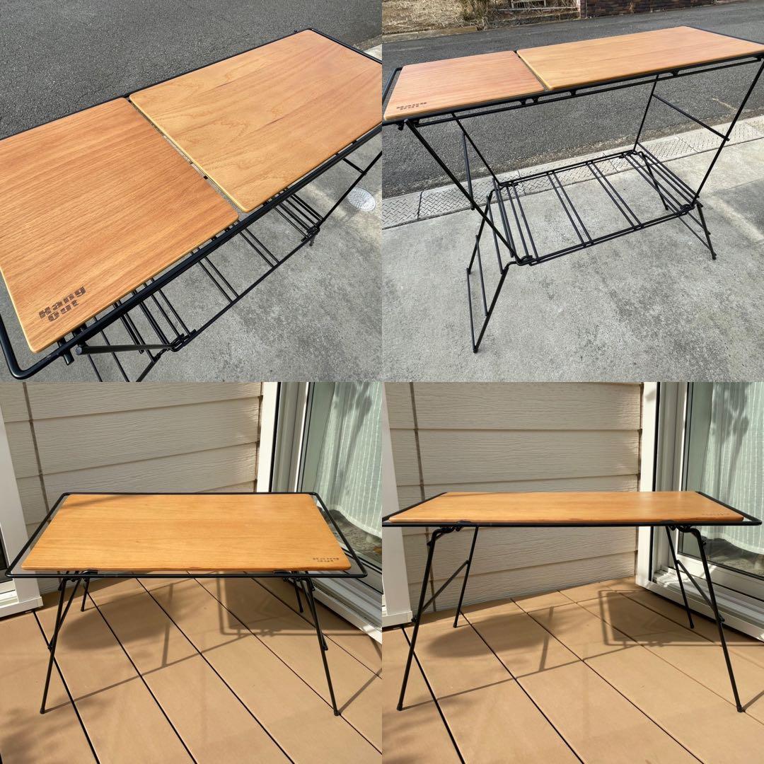 ★GWセール★Hang Out 折りたたみアウトドアテーブル2点セット　【良品】