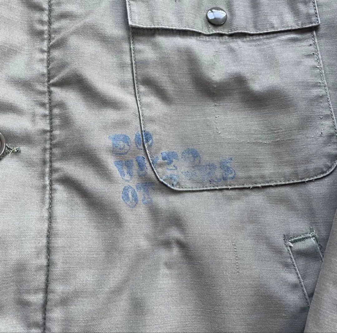 A2デッキジャケット 80s 染み込みプリント ヴィンテージ　ホットロッド