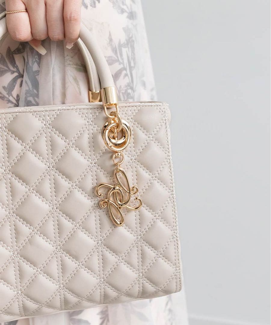 randa 2WAYキルティングミディバッグ アイボリー