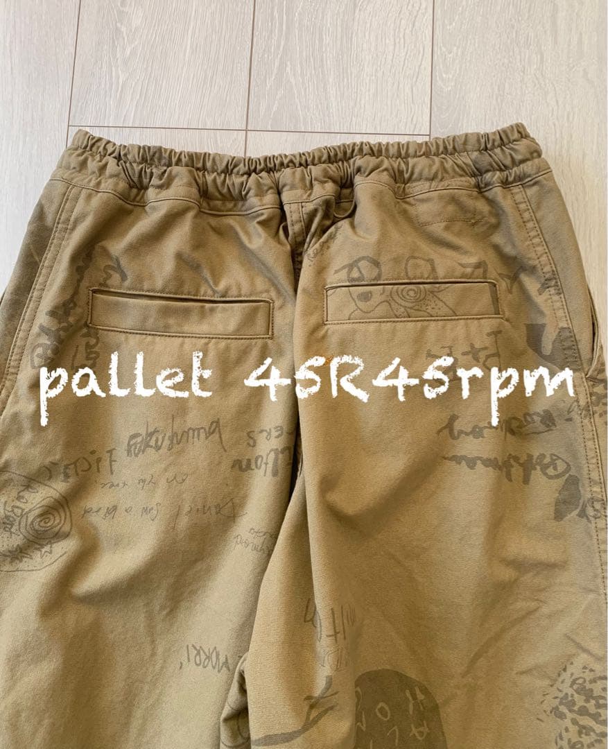 45R45rpm ダック落書きプリントの908 　テントパンツ