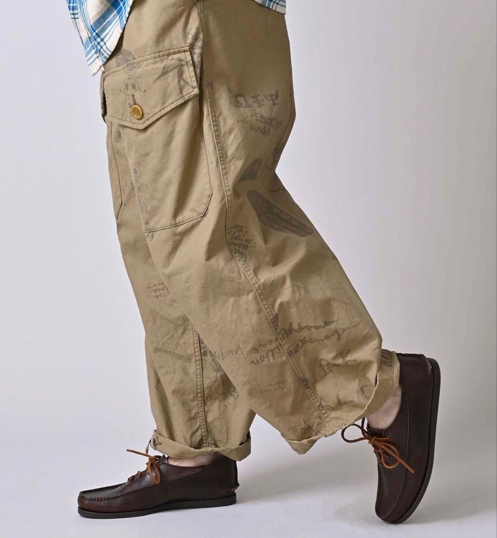 45R45rpm ダック落書きプリントの908 　テントパンツ