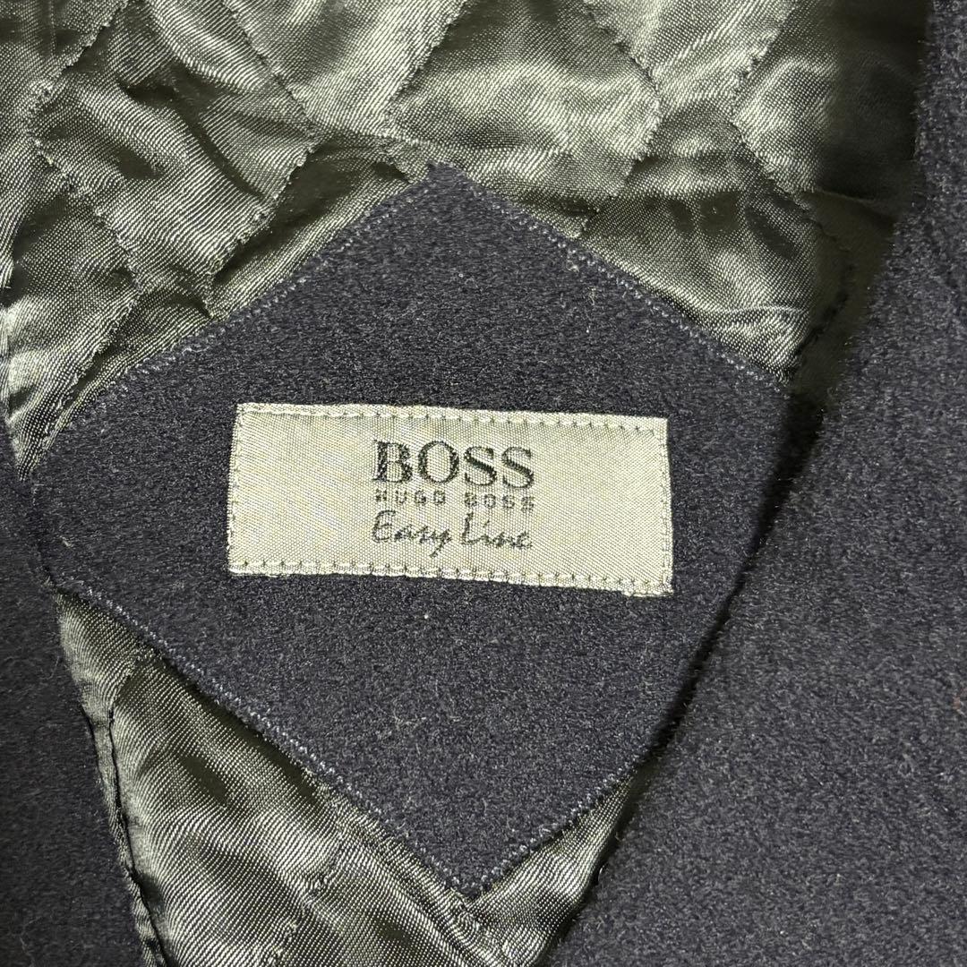 HUGO BOSS Pコート　ダブルチェスター　ネイビー　キルティング　3XL