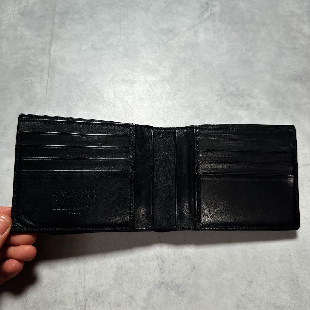 メゾンマルジェラ 4ステッチ 2つ折り財布 ブラック Margiela