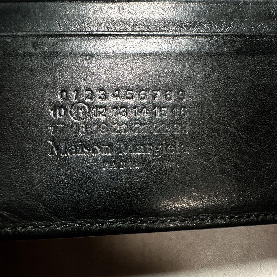 メゾンマルジェラ 4ステッチ 2つ折り財布 ブラック Margiela
