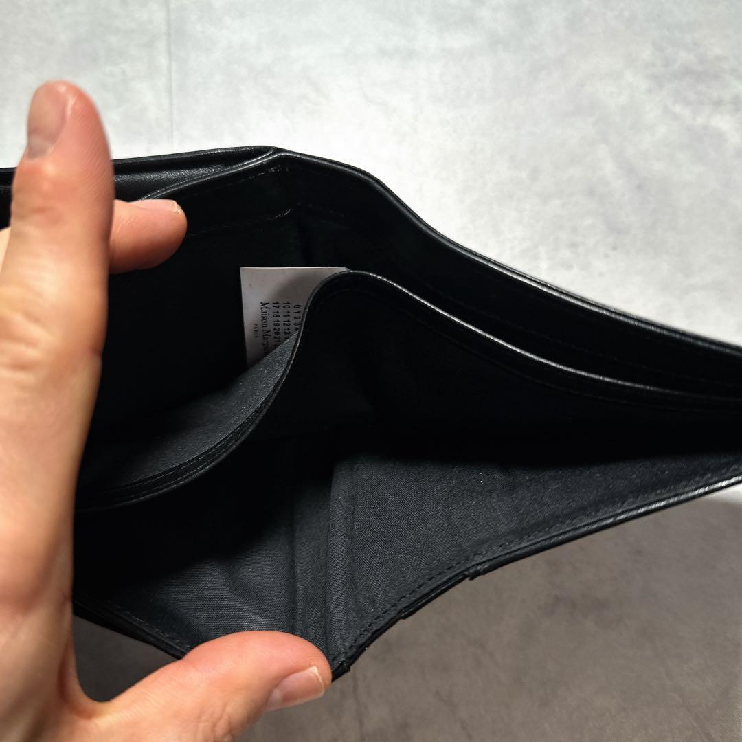 メゾンマルジェラ 4ステッチ 2つ折り財布 ブラック Margiela