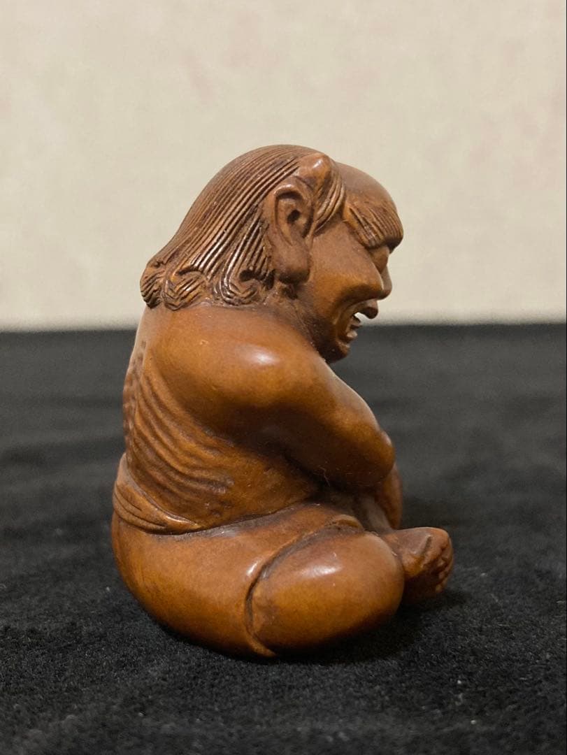 根付　鬼　木彫