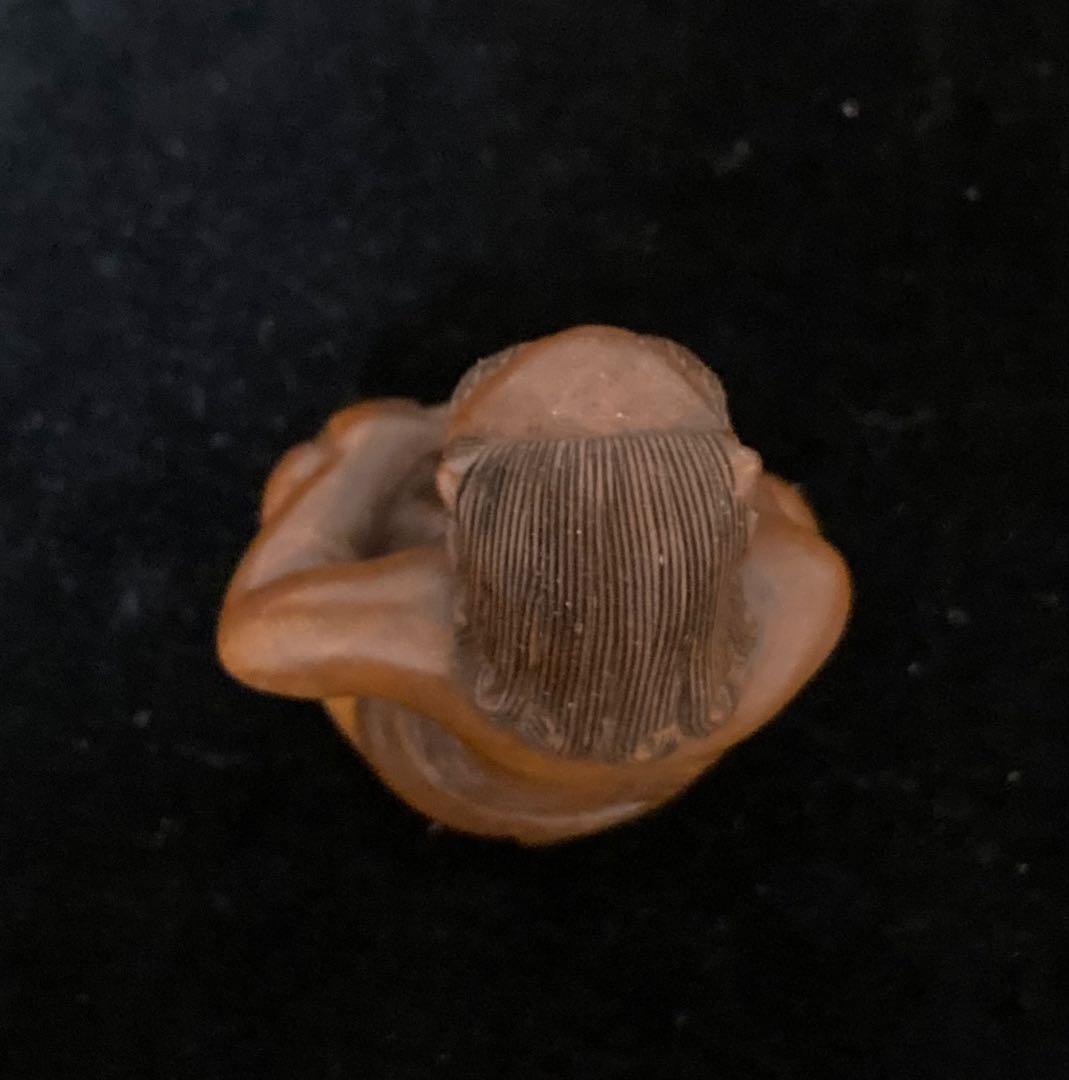 根付　鬼　木彫