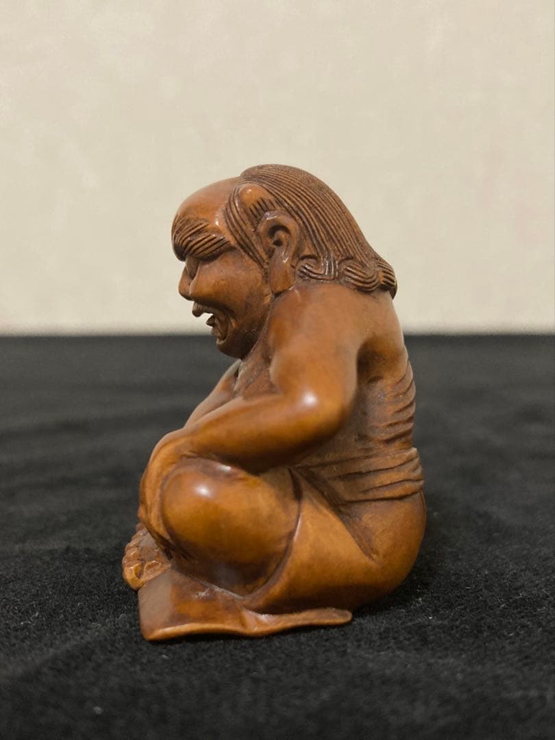 根付　鬼　木彫