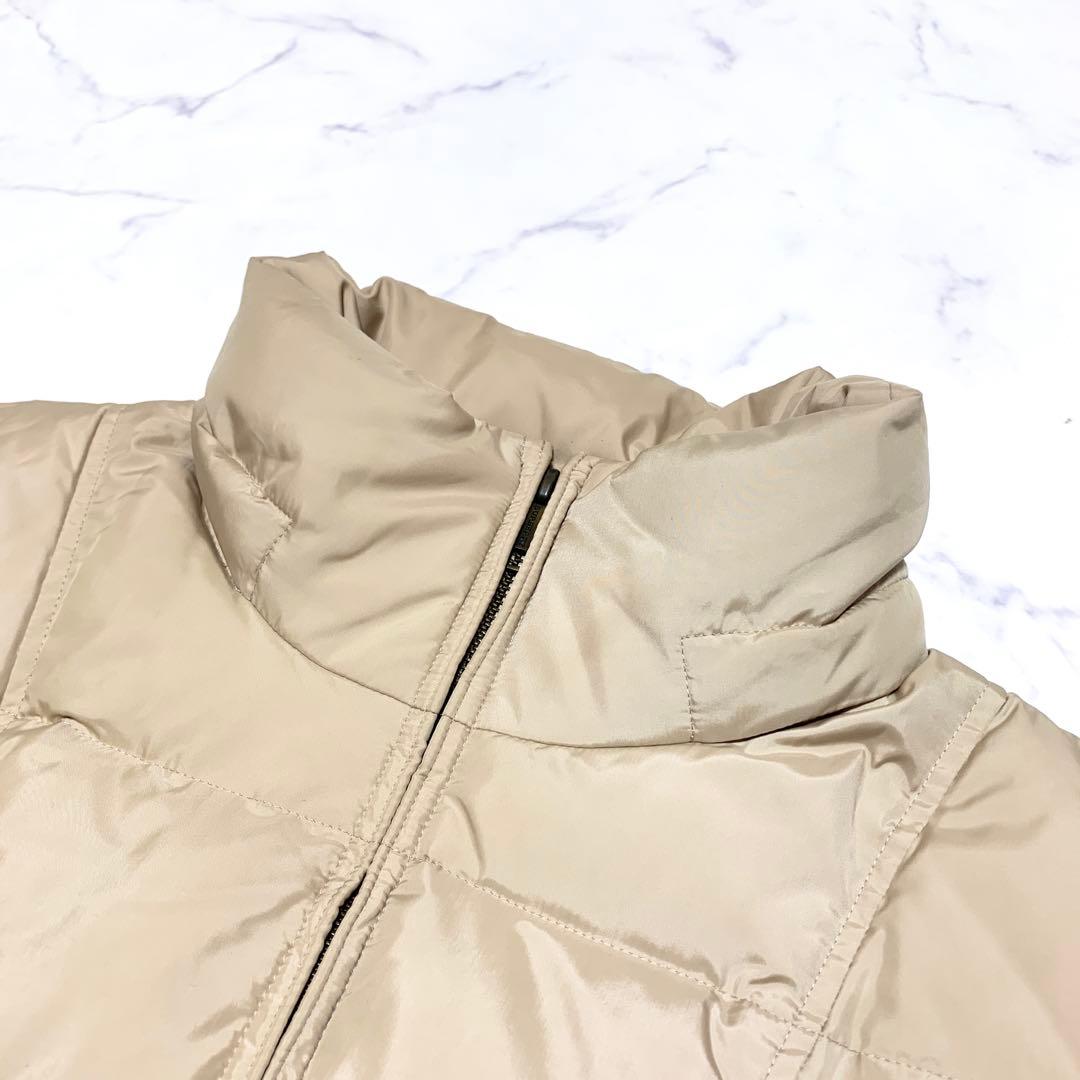 【美品　特大3L！ノバチェック】バーバリーロンドン　ダウンベスト　アイボリー