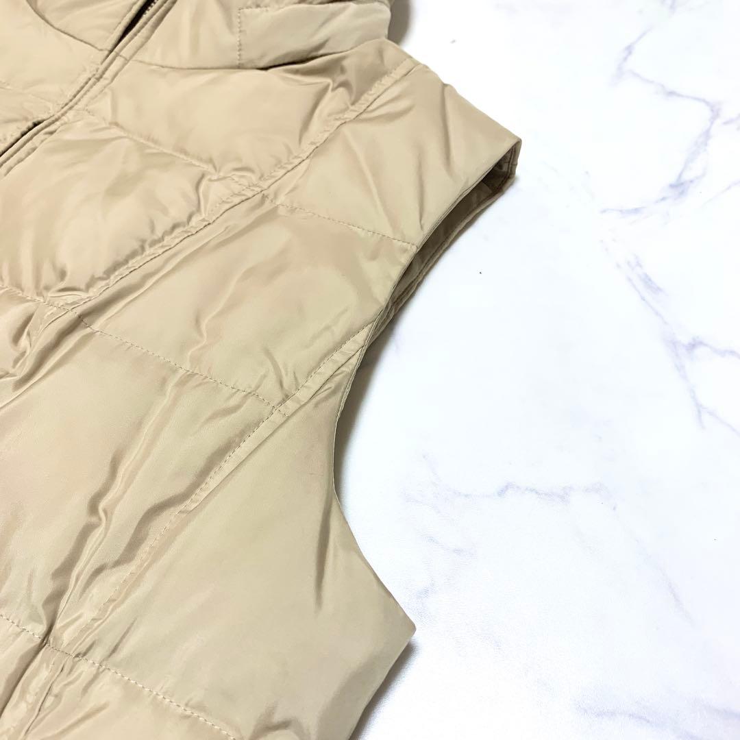 【美品　特大3L！ノバチェック】バーバリーロンドン　ダウンベスト　アイボリー