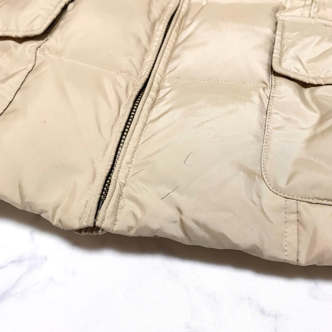【美品　特大3L！ノバチェック】バーバリーロンドン　ダウンベスト　アイボリー