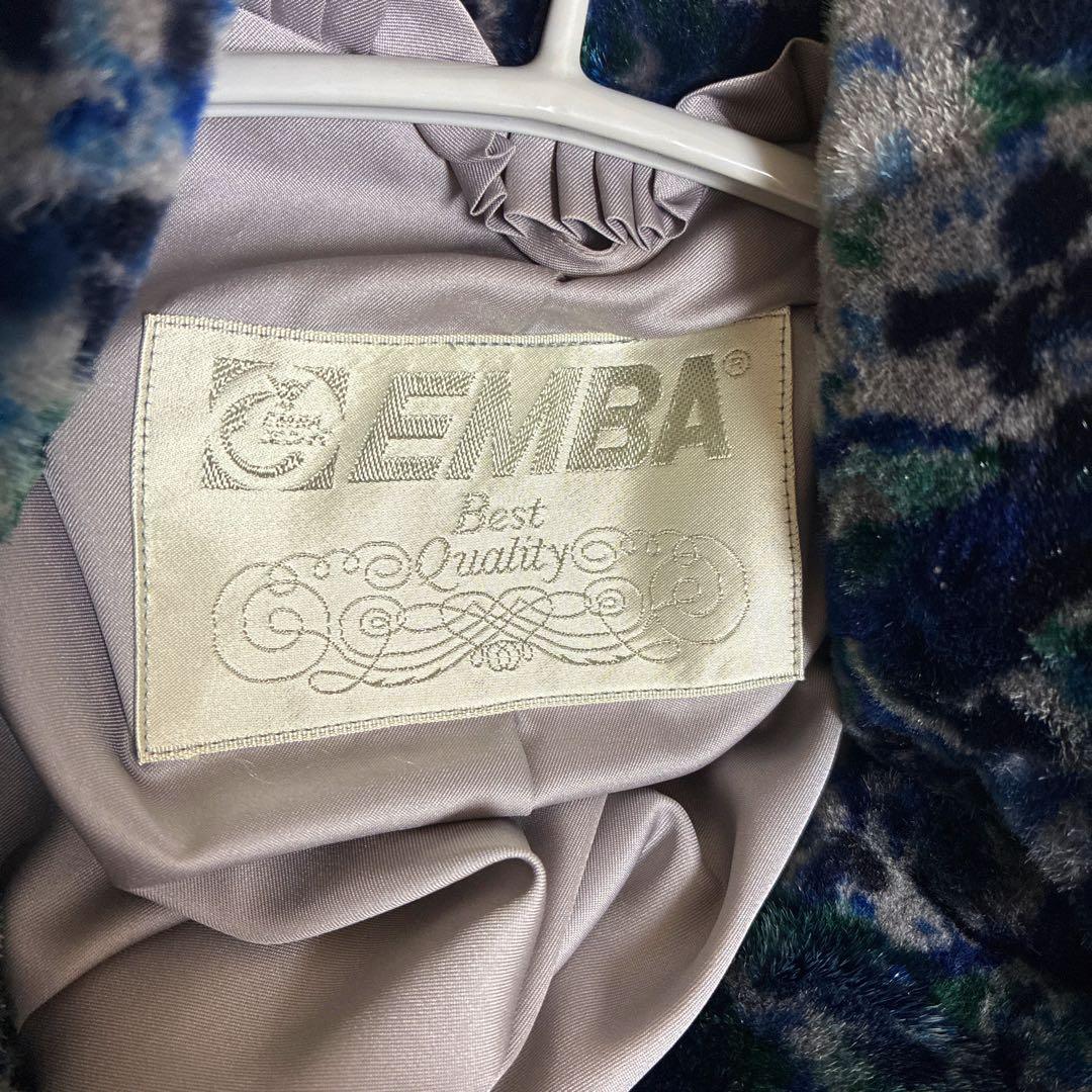 美品EMBAシェアードミンク　カジュアル　ジャケット　グリーン ネイビー グレー