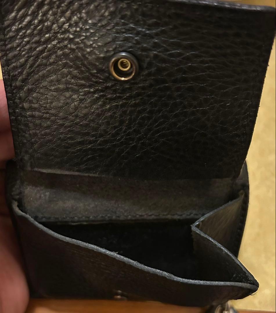 CALEE 本革 ブラック 三つ折り財布