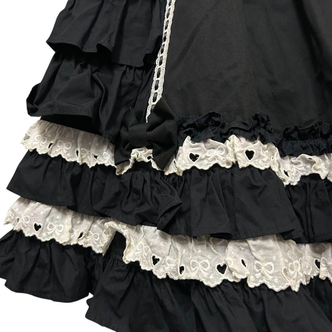 Angelic Prettyリボンフリル ミディ ワンピース ドレス ロリータ