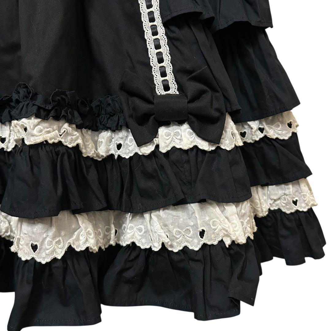 Angelic Prettyリボンフリル ミディ ワンピース ドレス ロリータ