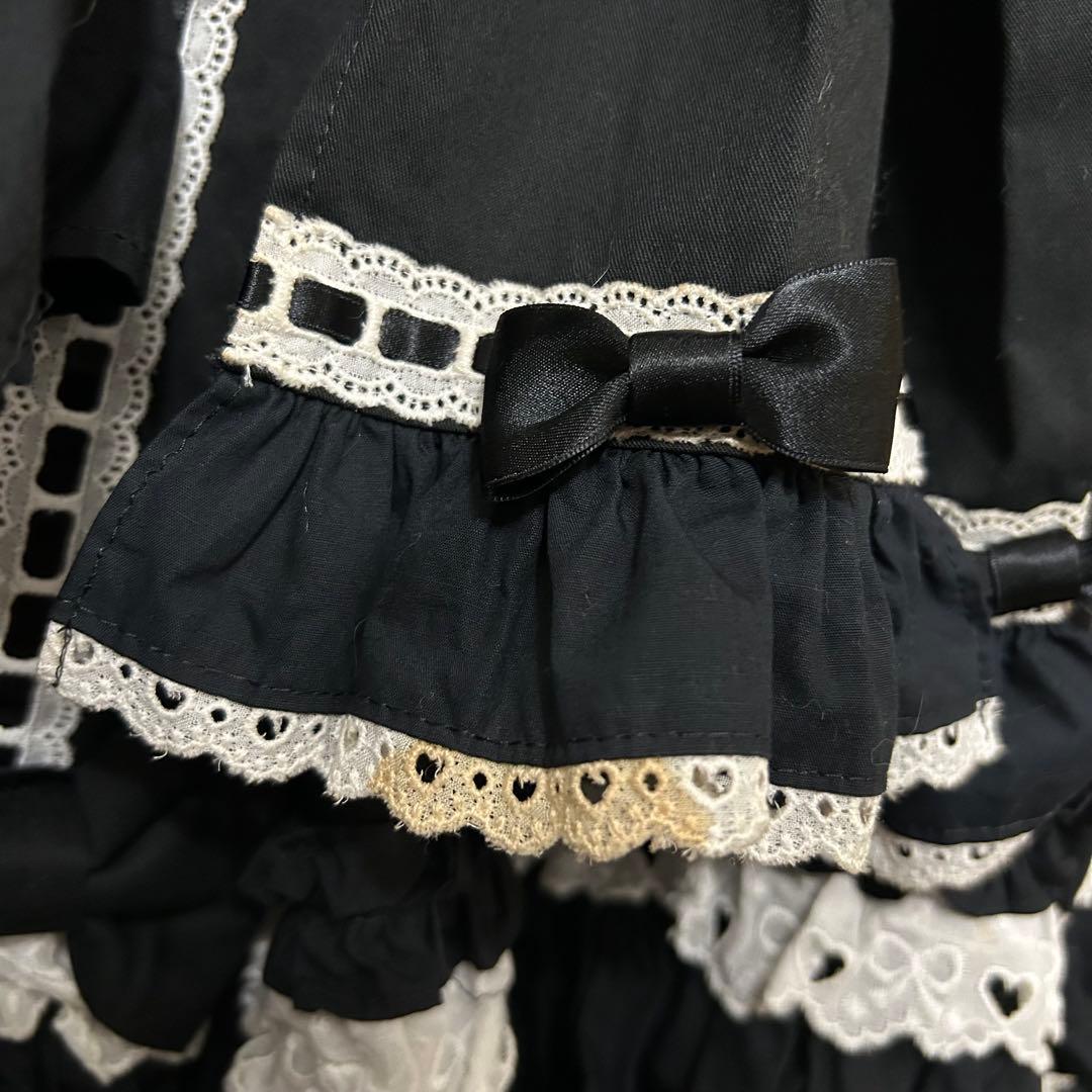 Angelic Prettyリボンフリル ミディ ワンピース ドレス ロリータ