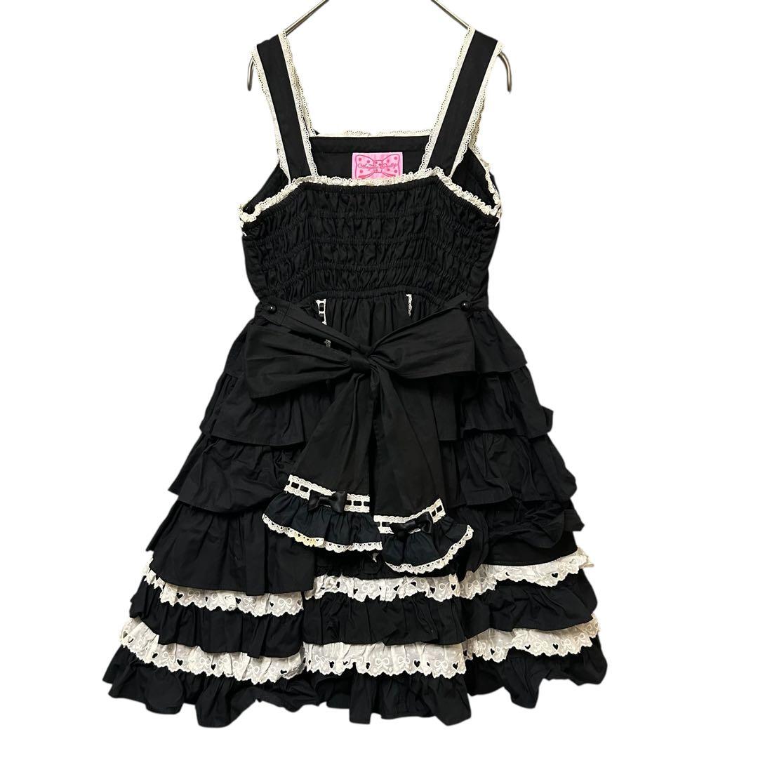 Angelic Prettyリボンフリル ミディ ワンピース ドレス ロリータ