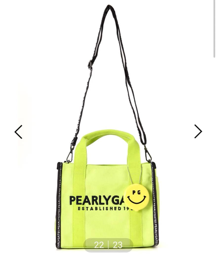 パーリーゲイツ　35th帆布カートバック ライトグリーン