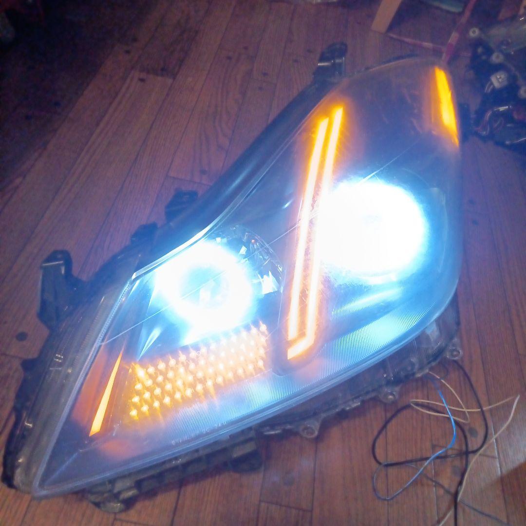 200系クラウンヘッドライト　イカリング仕様