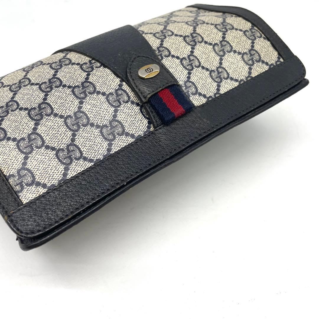 オールドグッチ シェリーライン GGスプリーム クラッチバッグ PVC レザー