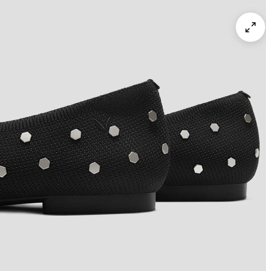 新品　VIVAIA スクエアトゥボウバレリーナフラットシューズ