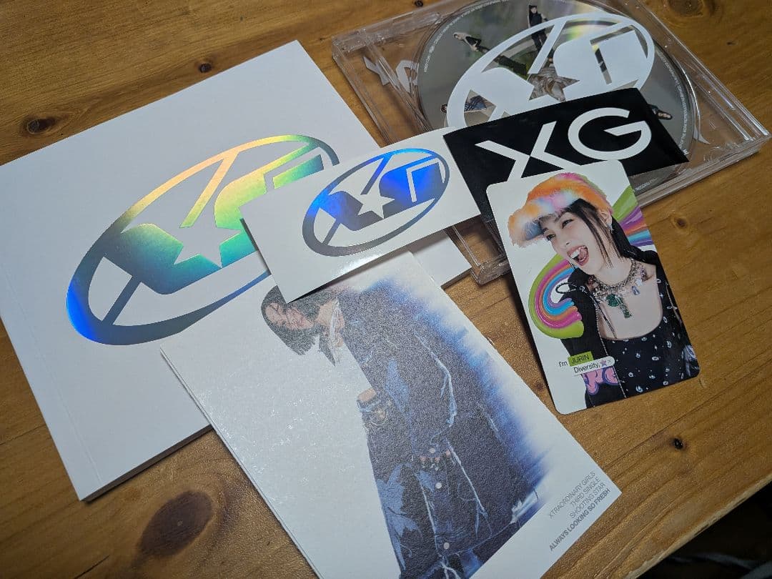 袋・トレカ付美品！XG エックスジー shootingstar フォトカード